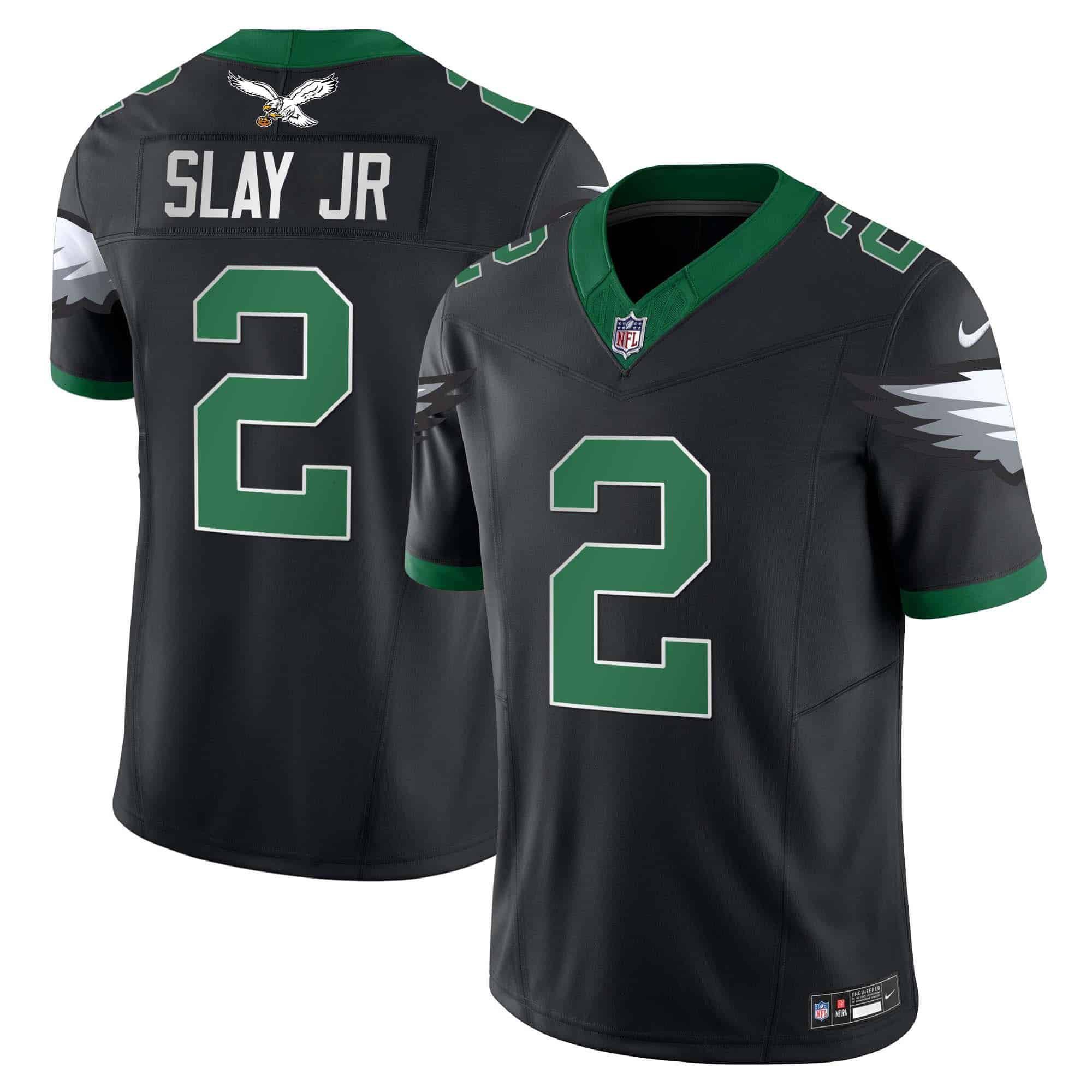 Men Philadelphia Eagles #2 Slay jr Black 2024 Nike Vapor Limited NFL Jersey